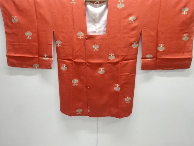 未使用品　花模様道行コート